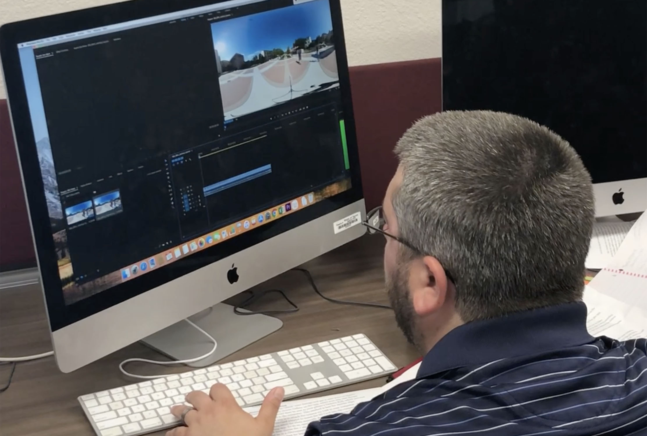 Andrew Shumway edits a 360 video