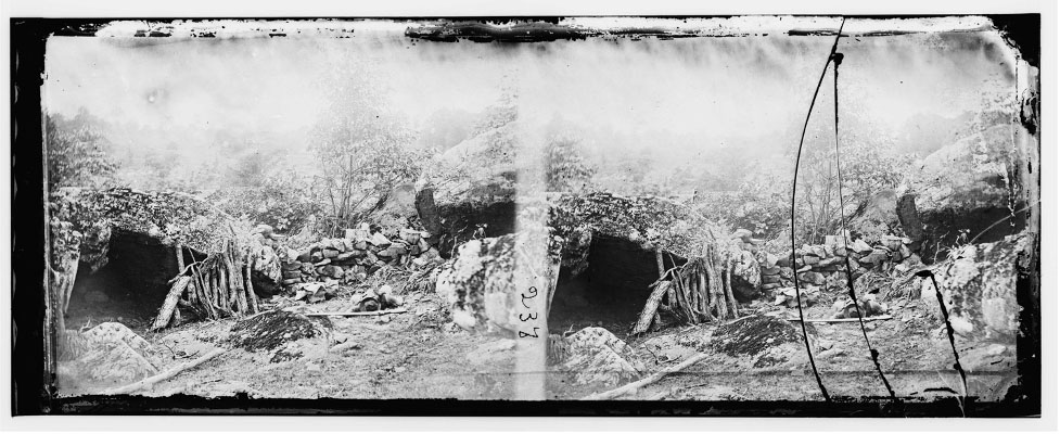 Figure 3: “The home of a rebel sharpshooter” taken by Alexander Gardner in July 1863. https://www.loc.gov/pictures/item/2018672107/