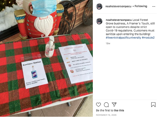 Student Instagram Post